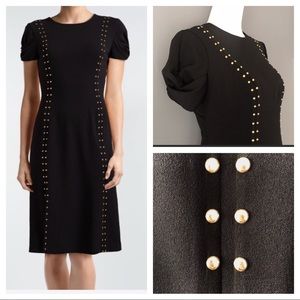 NWT - ECI Gold Studded Black Sheath